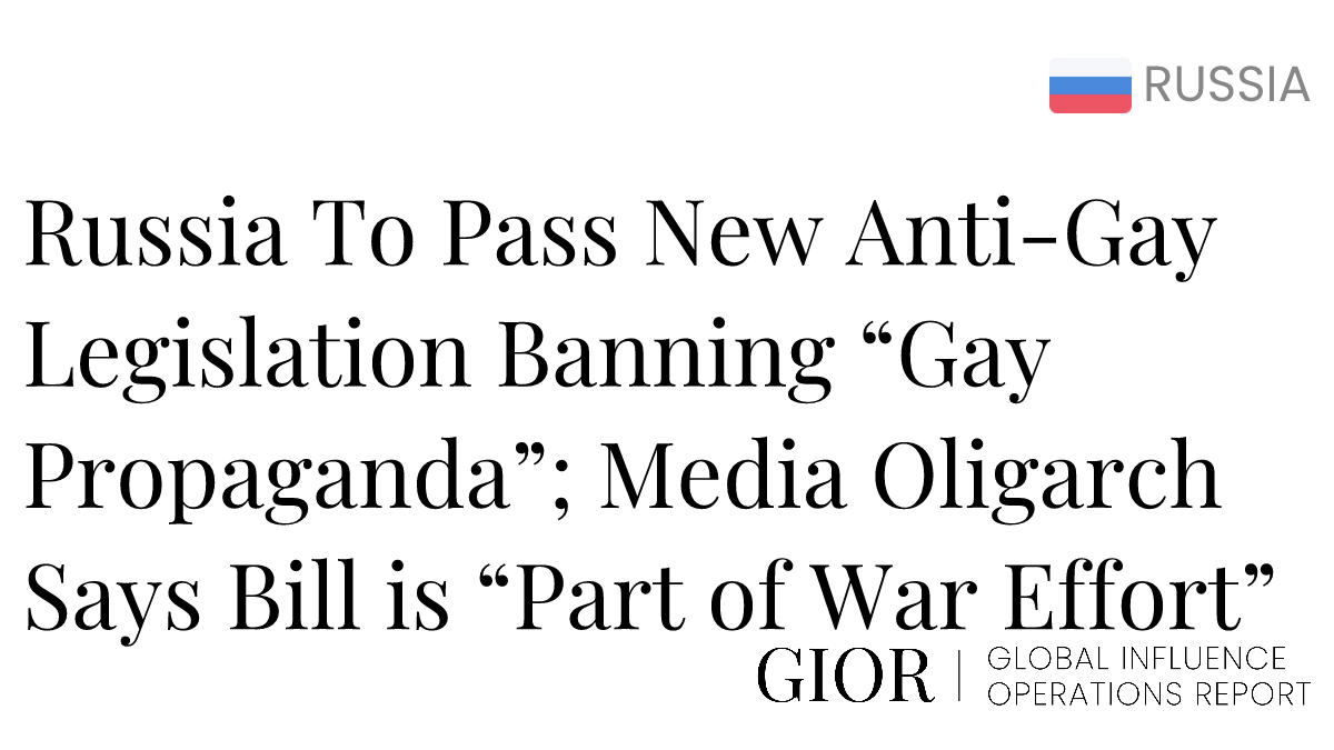 Russia To Pass New Anti Gay Legislation Banning Gay Propaganda Media Oligarch Says Bill Is